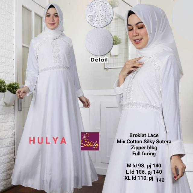 Gamis Putih Hulya Maxy