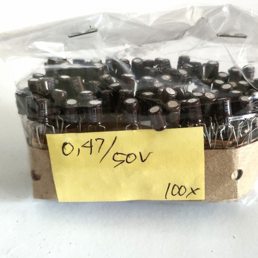 100pcs elco 0.47uf 50v Renceng
