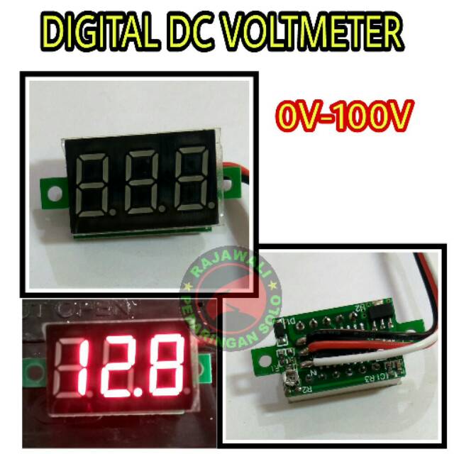 DIGITAL DC VOLTMETER 0V-100V NON FRAME