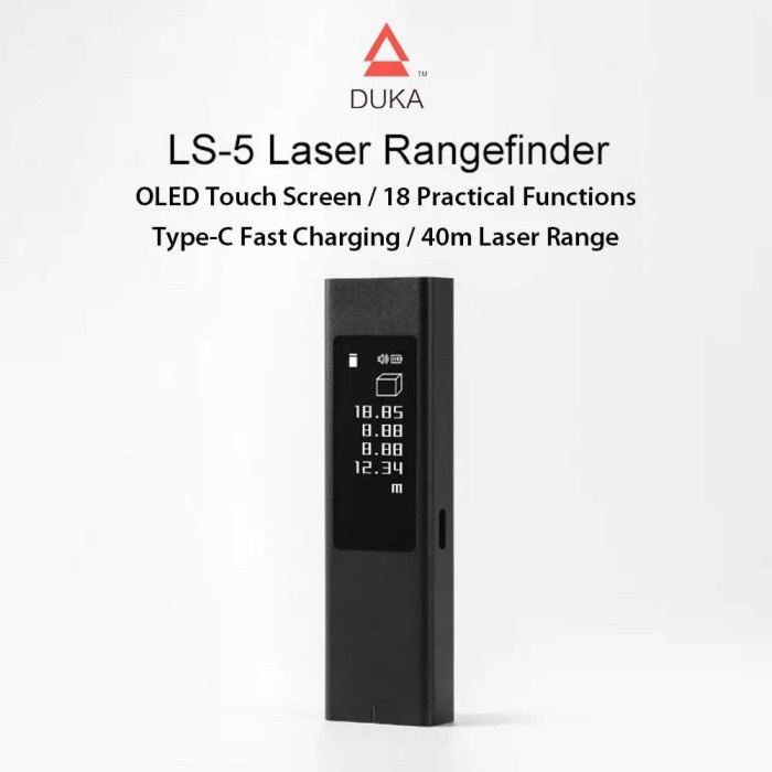 Pengukur jarak 40M Laser Rangefinder Meter - OLED Touch Screen