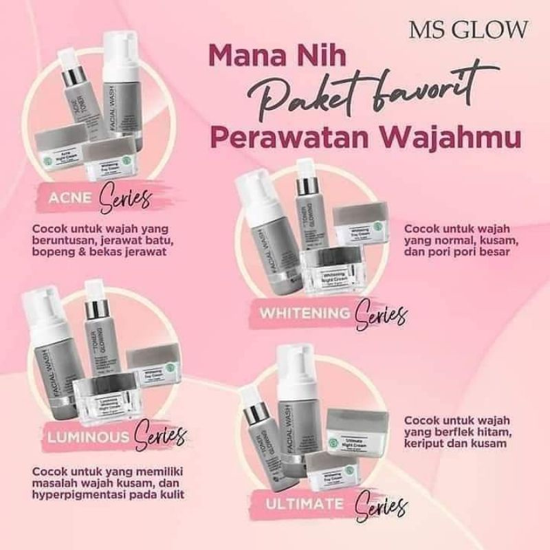 Ms Glow Paket Skinscare