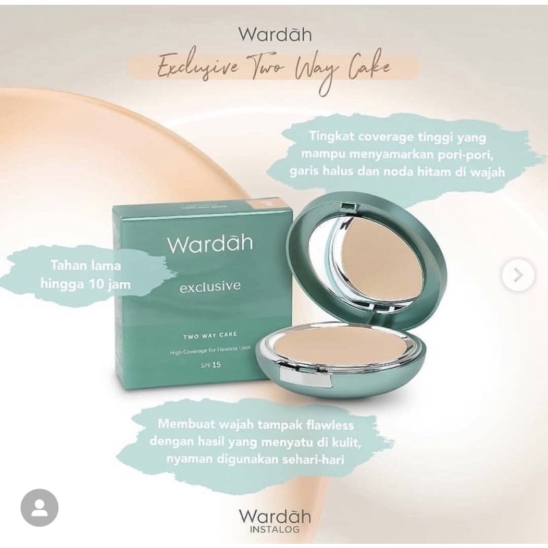 Wardah Exclusive Two Way cake, 12gr