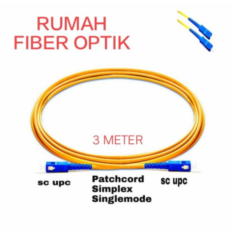 patch cord sc sc 3 meter simplex singlemode/PATCH CORD SC TO SC 3 METER