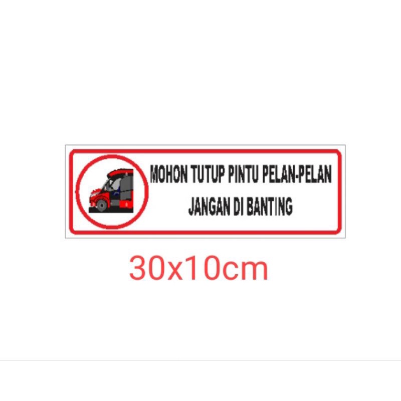 STIKER PINTU BUSS