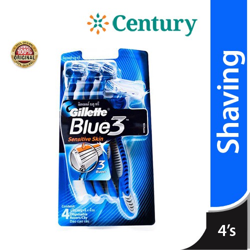 Gillette Blue 3 Sensitive Skin 4's