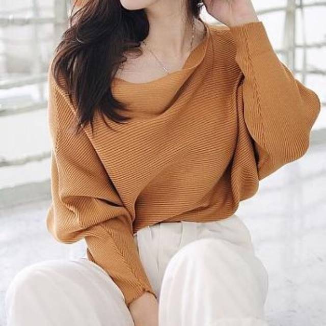 Batwing Rajut Mustard