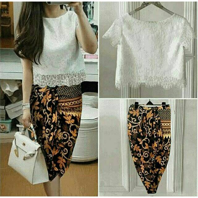 Set vinny white lace