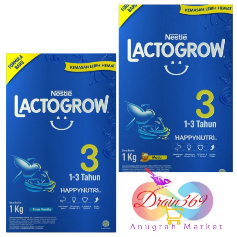 Lactogrow 3 Vanila/Madu 1kg