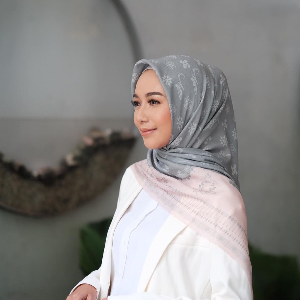Mylady Hijab Aqua Mint Border Flex