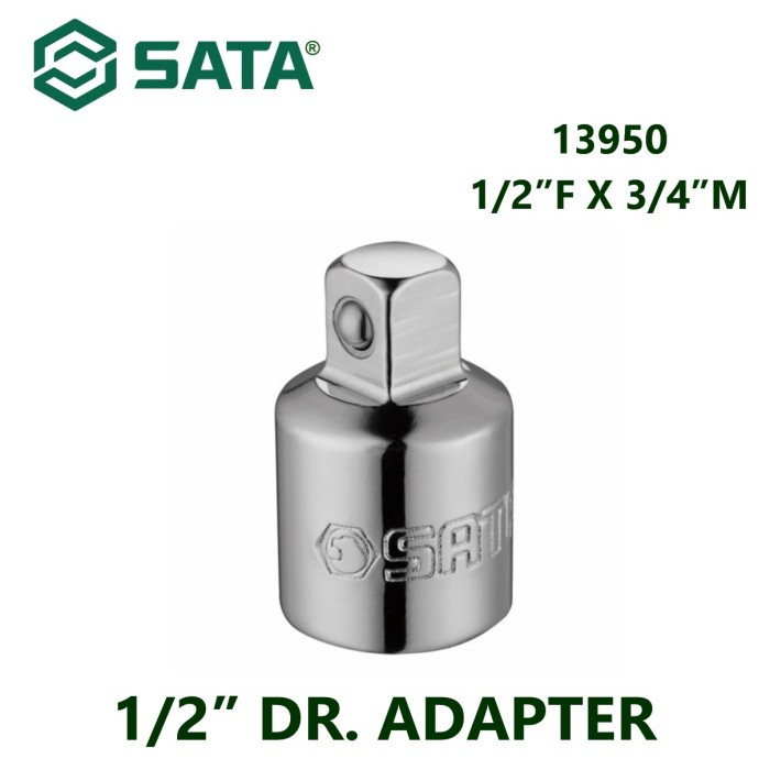 Adaptor Socket 13950 1/2"Dr Adapter (1/2"F X 3/4"M) Sata