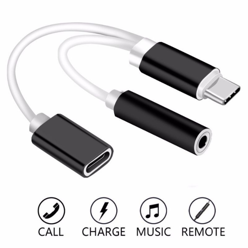 AUDIO SPLITTER TYPE C TO TYPE C & 3.5mm