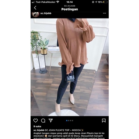 preloved blouse sc hijab mocca