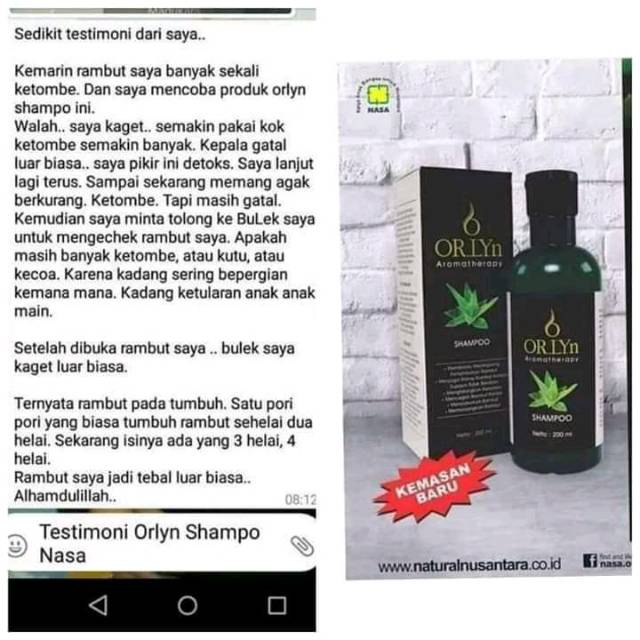 Orlyn shampoo aroma terapy