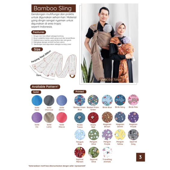 Bamboo Sling (Ringsling) Cuddle me