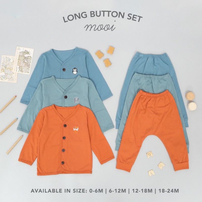 Mooi Long Button Set