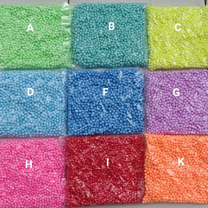 styrofoam butir warna