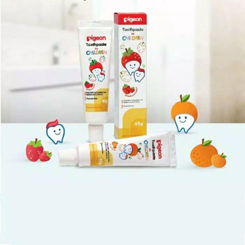 Pigeon Toothpaste Strawberry / Orange 45Gr