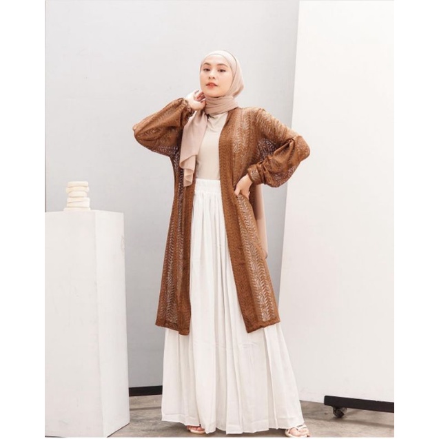 Raya lace outer//Long outer brokat