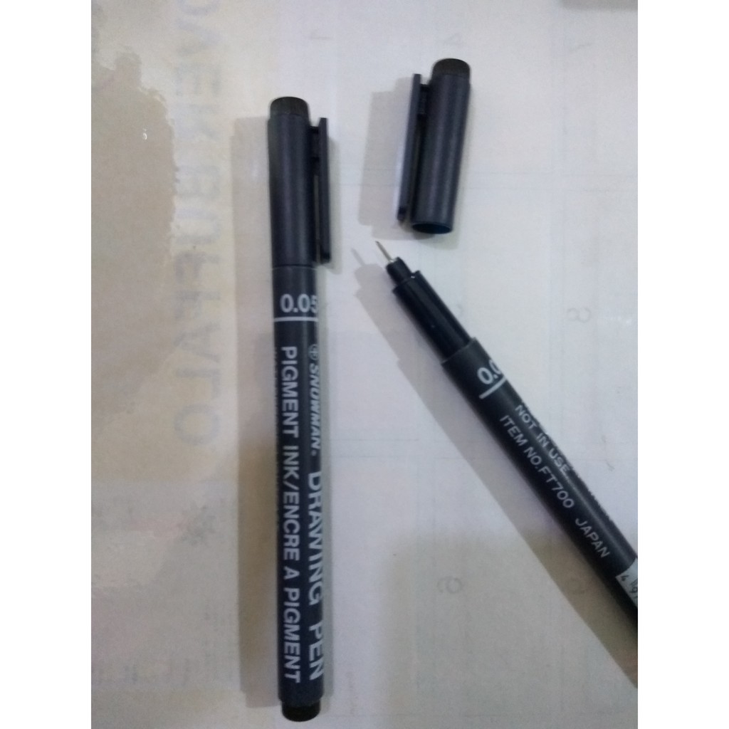 Drawing pen snowman