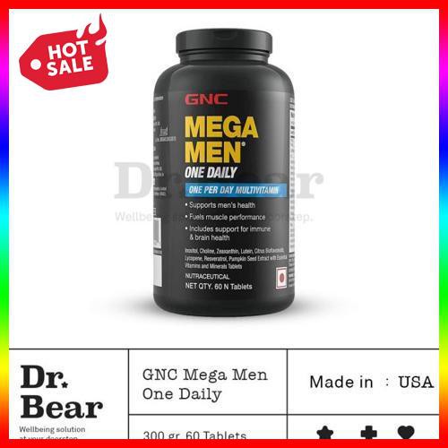 ✅CODE421 GNC Mega Men One Daily 60 Tablets