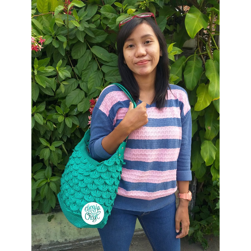 Tas Rajut Nilon Sisik - Tosca