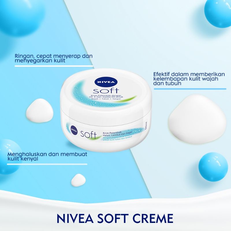Nivea Creme Soft 50ml (Original 100%)