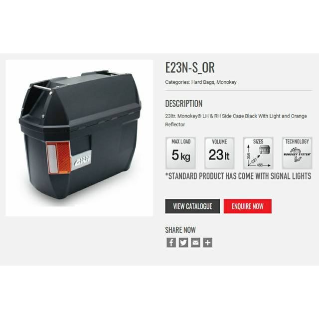 Side box Givi e23 new model + lampu sein