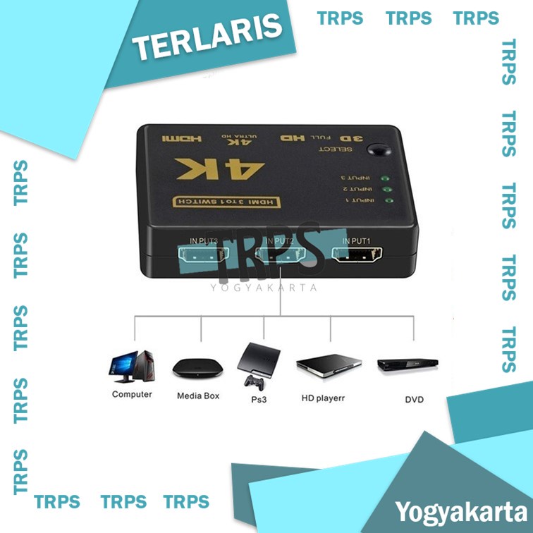 Top Product Plus Remote Control HDMI Switcher 3 Input 1 TRPS