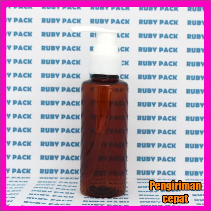Botol Pumplotion RF 100ml Putih Coklat
