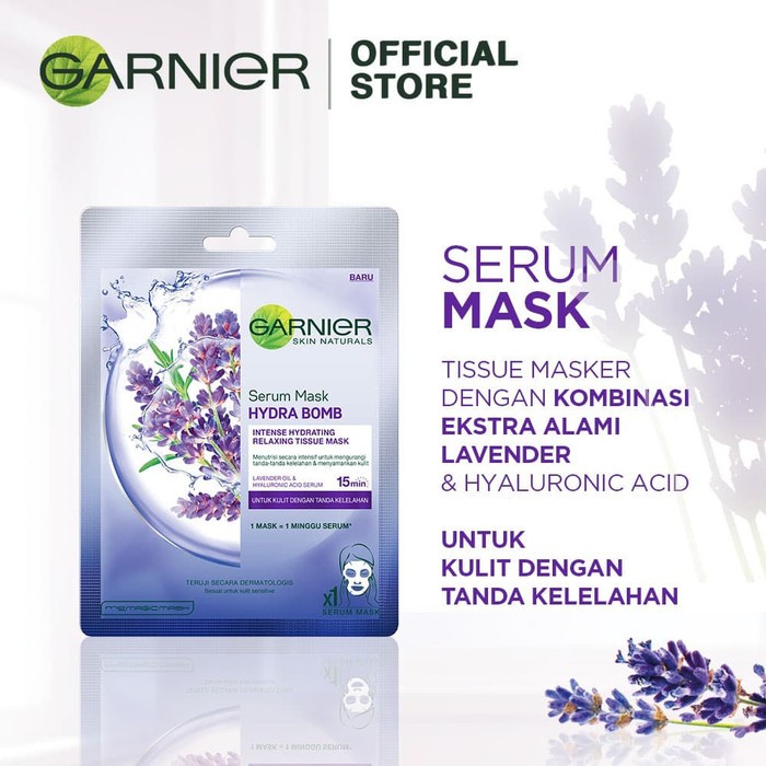 garnier serum mask hydrabomb lavender 5 free 5