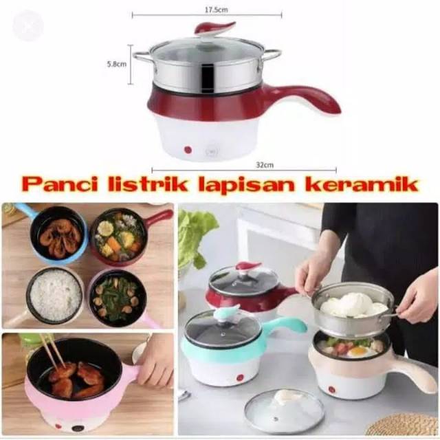 Bisa COD panci elektrik 2 layer keramik
