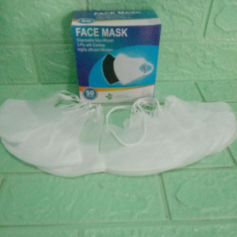 masker eceran hemat duckbill putih isi 10 pcs.