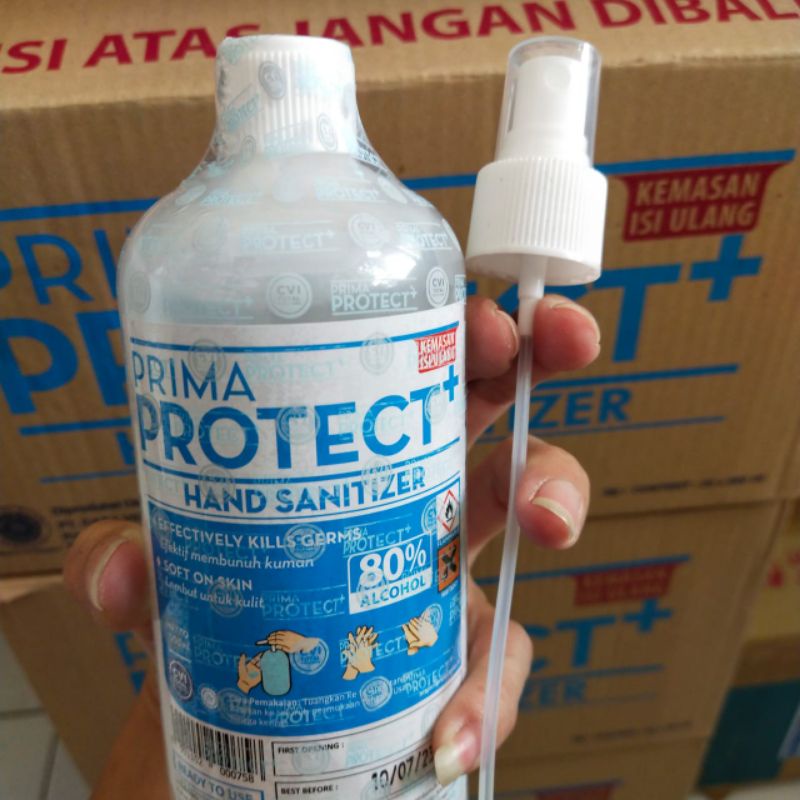Handsanitizer cair 500ml + pompa spray.