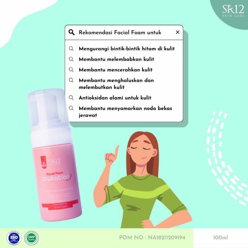SR 12 facial foam glutation