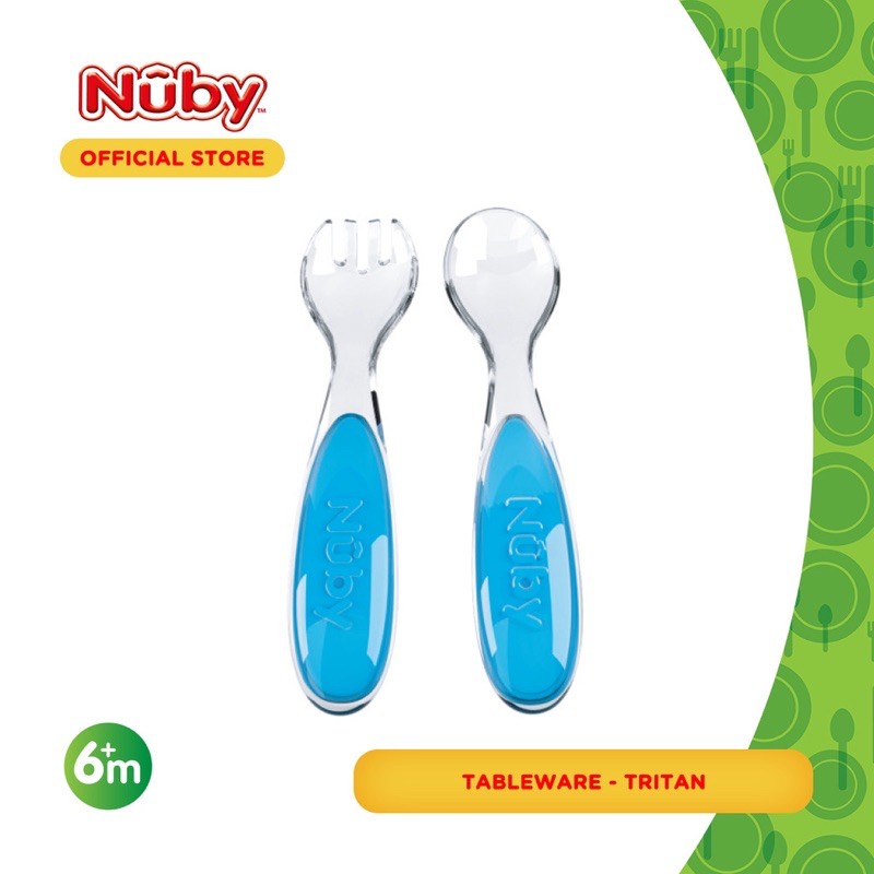 Nuby Tritan Spoon & Fork-sendok garpu anak