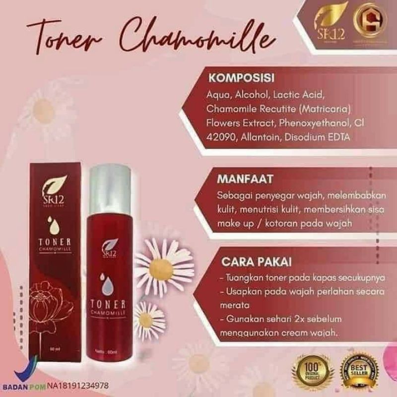 TONER CHAMOMILE/PENYEGAR KULIT/KULIT NORMAL/BPOM