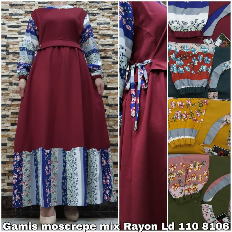 dress motif bunga