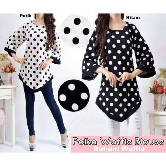 DPCDM&304 Polka Waffle Blouse