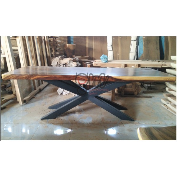Meja Suar Solid - Board Table Trembesi Mebel Jepara