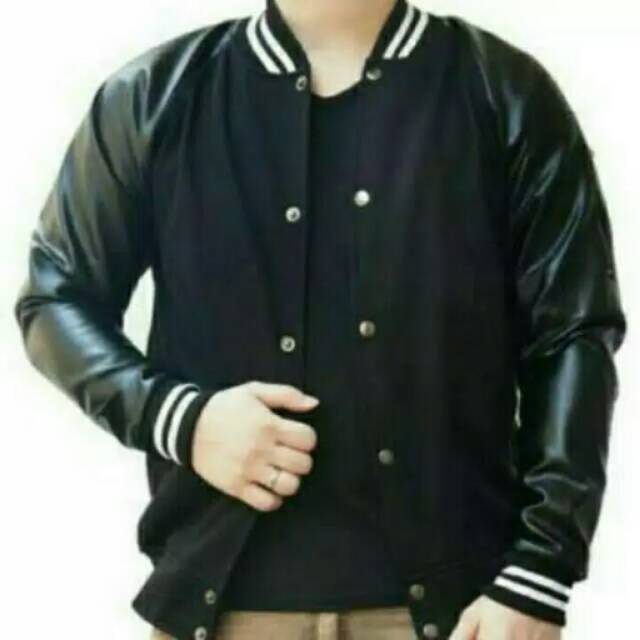 Jaket Semi Kulit Baseball