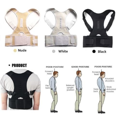 wp140 Magnetic Therapy Posture Corrector Brace Shoulder Back Support