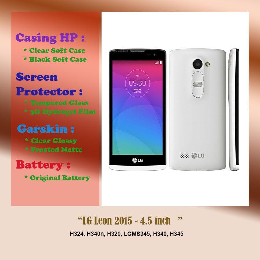 LG Leon 2015 - 4.5 inch - Case - Screen Protector - Battery - Dll