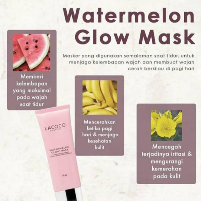 Masker Lecoco Watermelon Glow Mask