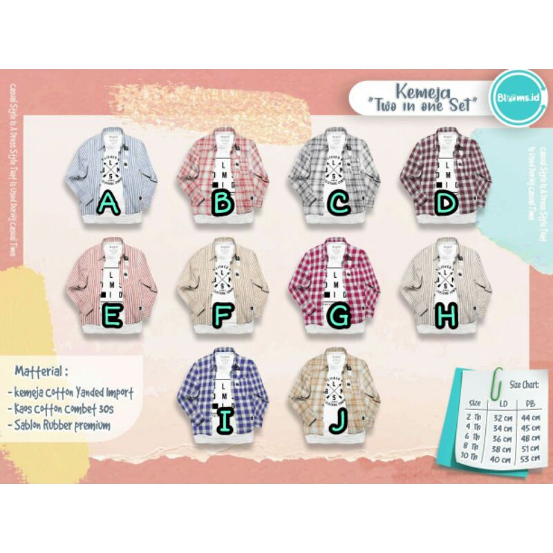 KEMEJA SET BLOOMS.ID