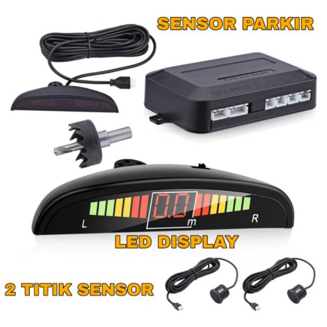 Sensor Parkir 2Titik Dengan Display Led