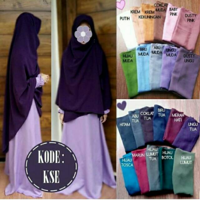 Jilbab segiempat 155x155cm