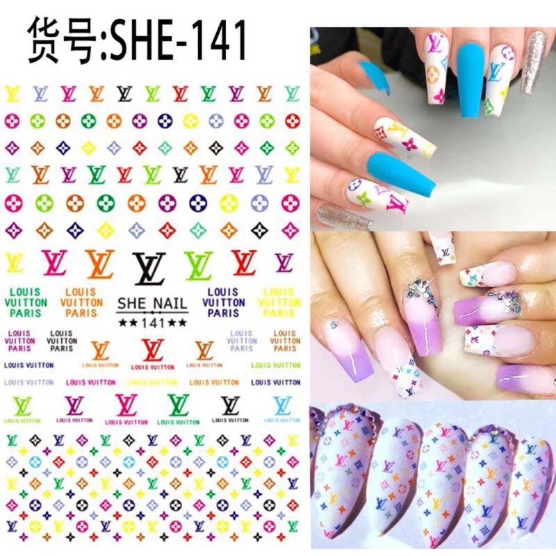 Sticker nail art api dan huruf inggris