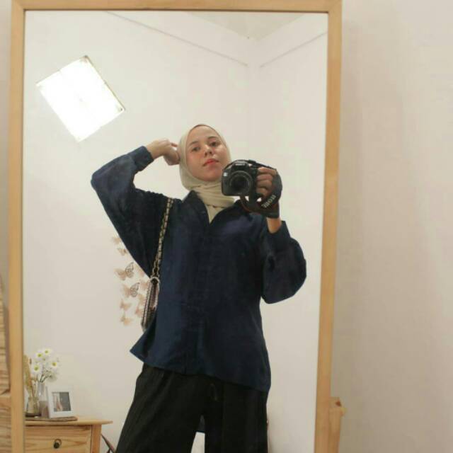 Oversize shirt navy