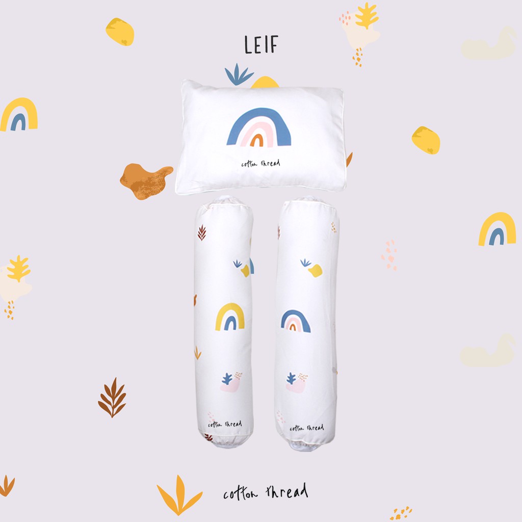 Pillow & Bolster Set Printed - Leif - Cotton Thread