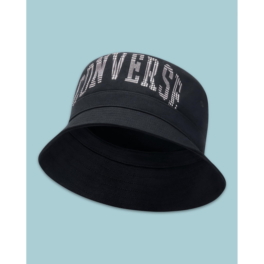 CONVERSE LARGE LOGO BUCKET HAT BLACK